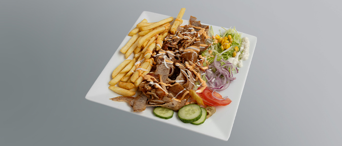 Doner Kebab With Fries  Single 